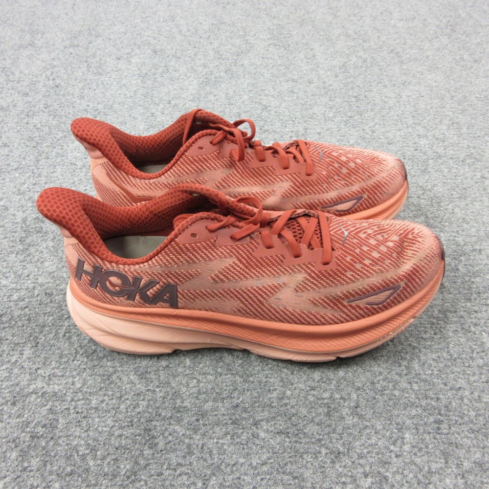Hoka One One Clifton 9 Shoes Womens Size 11 Pink Running Sneakers 1127896 RERT